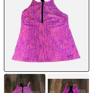Nike Vibrant Pink and Purple Athletic swim Tank